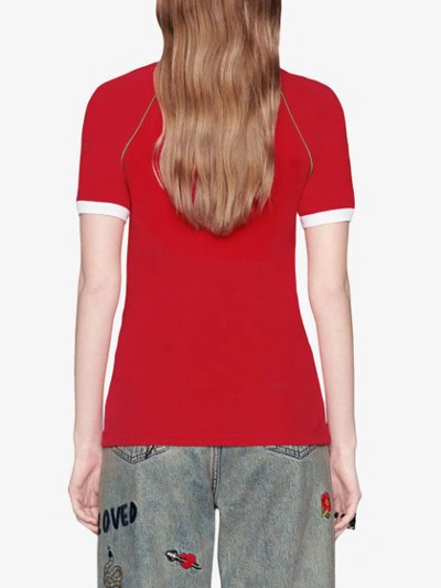 Shop Gucci T-shirt With  Appliqué - Red