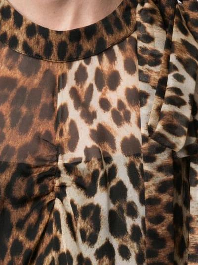 Shop N°21 Leopard Print Shirt Dress In Brown