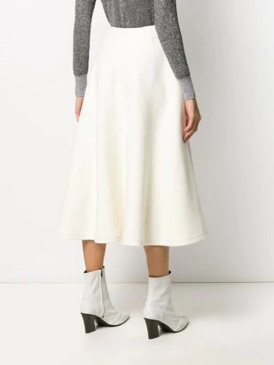 Shop Courrèges Full Shape Skirt In White