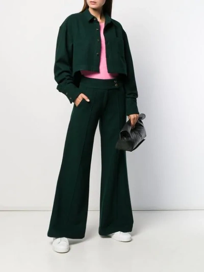 Shop Société Anonyme Pauline Wide-leg Trousers In Green