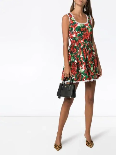 Shop Dolce & Gabbana Portofino-print Mini Dress In Red