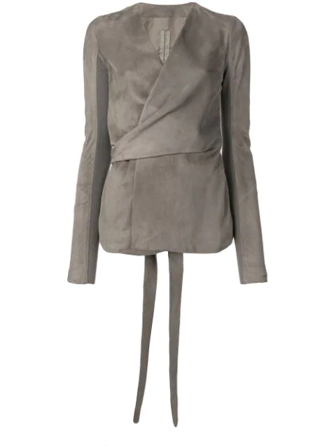grey wrap jacket