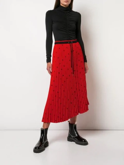 Shop Proenza Schouler Grateful Dead Bear Pleated Skirt In Pink