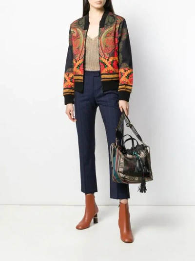 Shop Etro Printed Bomber Jacket In 600