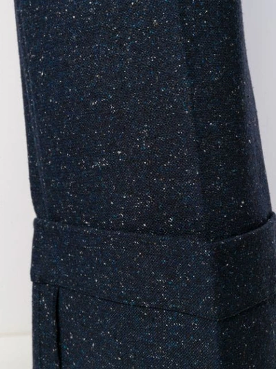 Shop Jw Anderson Speckled Wide Leg Trousers In Blue