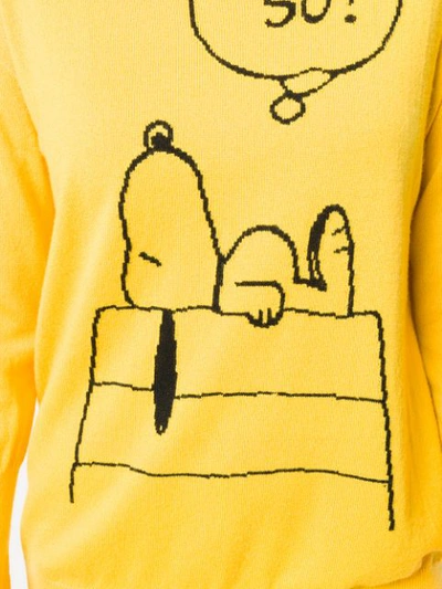 Shop Chinti & Parker Snoopy Print Jumper In Yellow