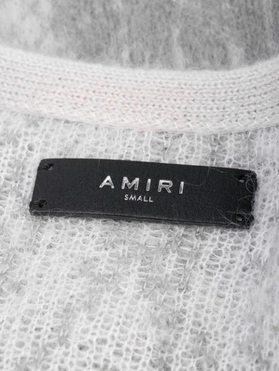 Shop Amiri Snake Oversized Cardigan In Grey