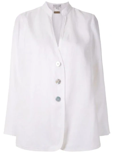 Shop Alcaçuz Magalhães Linen Shirt In White