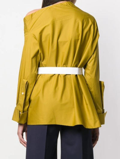 Shop Palmer Harding Deconstructed Asymmetric Skirt In Green