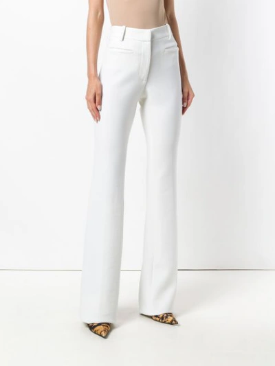 Shop Tom Ford High Waisted Flared Trousers In Neutrals