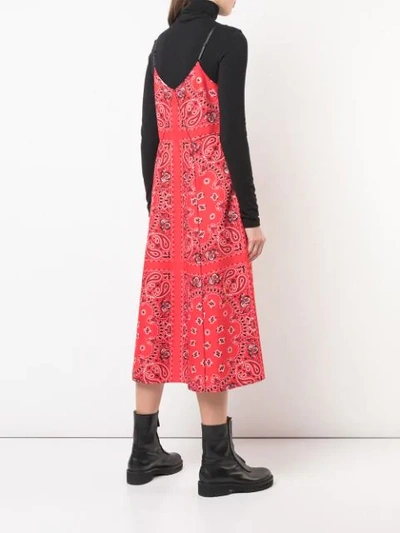 Shop Alexander Wang Banda Print Midi Dress In Red