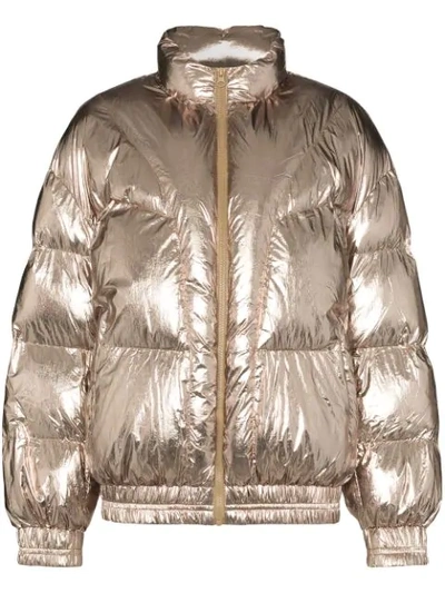 Shop Isabel Marant Étoile Kresten Zip-up Puffer Coat In Metallic