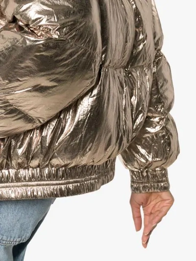 Shop Isabel Marant Étoile Kresten Zip-up Puffer Coat In Metallic