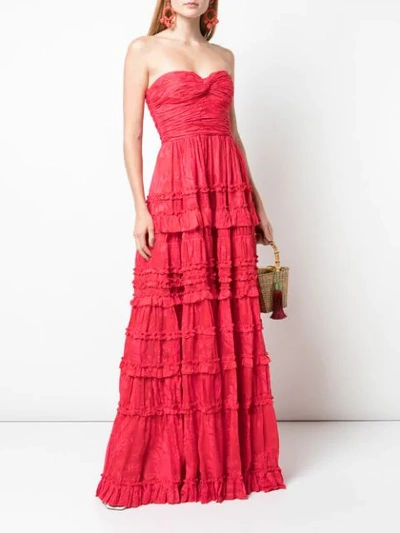 Shop Alexis Allora Evening Dress In Red Azalea