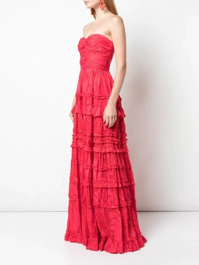 Shop Alexis Allora Evening Dress In Red Azalea