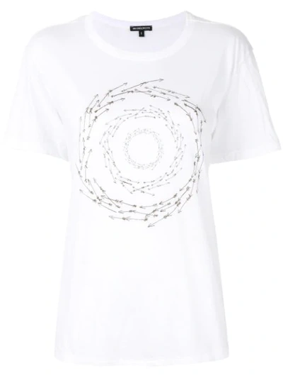 Shop Ann Demeulemeester Arrow Print T-shirt In White