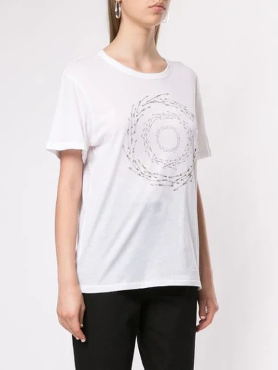 Shop Ann Demeulemeester Arrow Print T-shirt In White