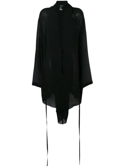 Shop Ann Demeulemeester Draped Asymmetric Dress In Black