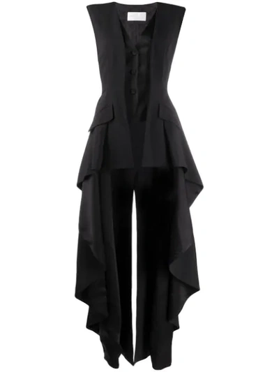 Shop Alberta Ferretti Longline Layered Waistcoat In 555