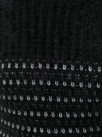 Shop Balmain Lurex Knit Jumper In Black