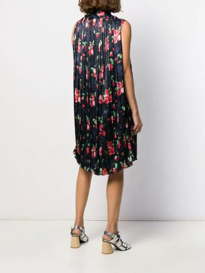 Shop Magda Butrym Floral Print Shift Dress In Blue