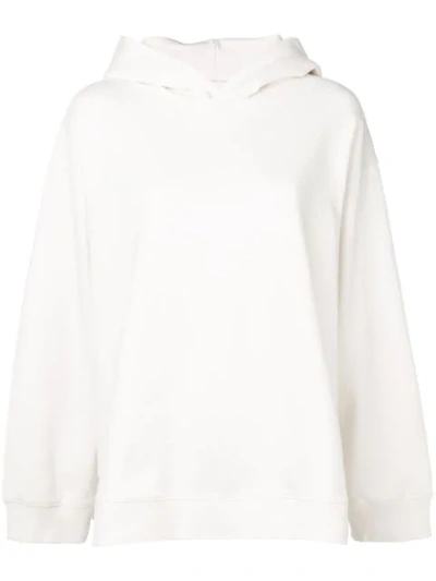 Shop Mm6 Maison Margiela Oversized Printed Hoodie In White