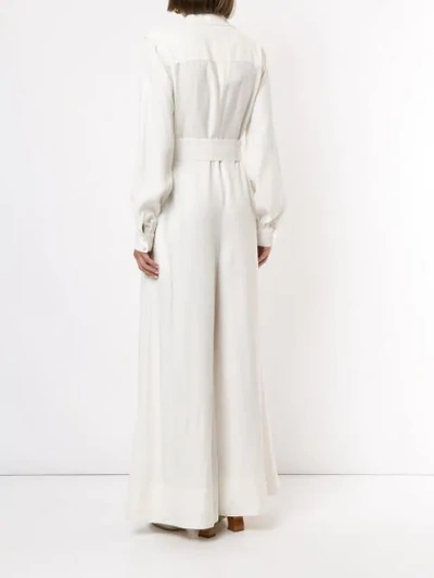 Shop Co Belted Wide-leg Jumpsuit In White