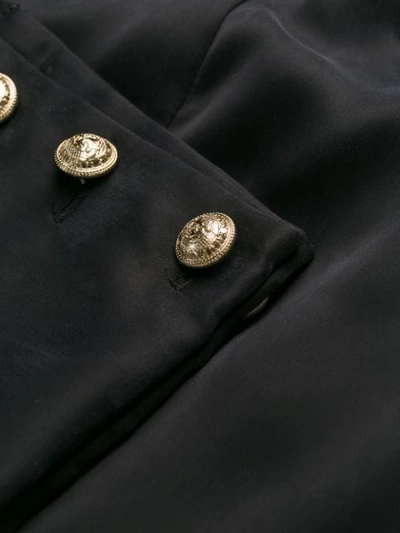 Shop Balmain Schulterfreies Minikleid In Black