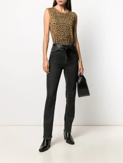 Shop Nili Lotan Leopard Print Vest Top In Brown