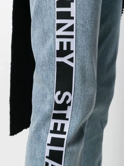 Shop Stella Mccartney High-waist Logo Tape Jeans In Blue