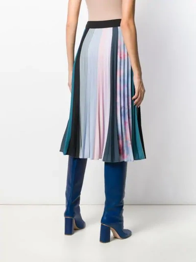 Shop Ssheena Pleated Midi Skirt In Blue