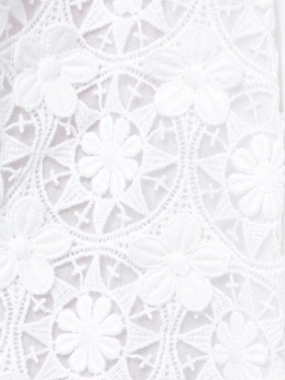Shop Andrew Gn Lace Lantern Dress In Optical White