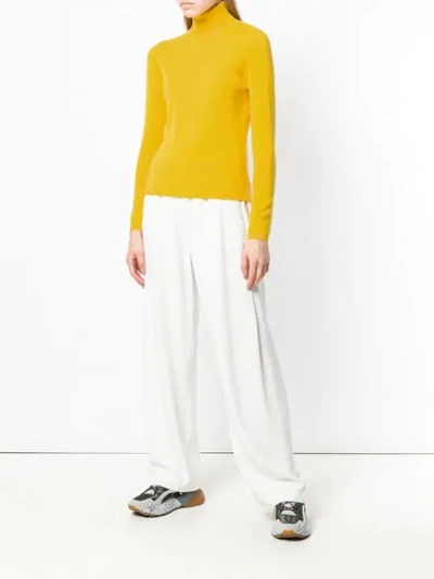 Shop Allude Turtleneck Sweater - Yellow