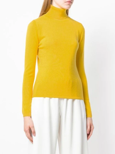 Shop Allude Turtleneck Sweater - Yellow