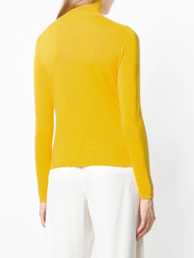 Shop Allude Turtleneck Sweater - Yellow