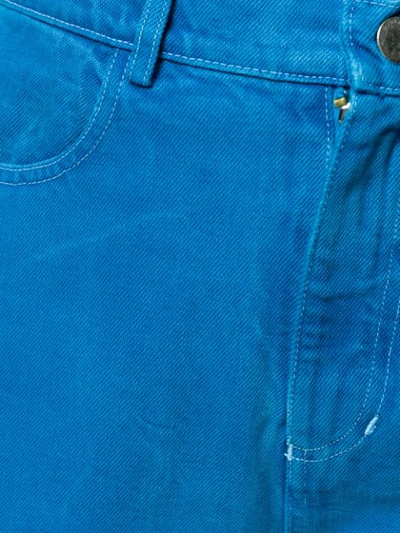Shop Anntian Cropped Wide-leg Jeans - Blue
