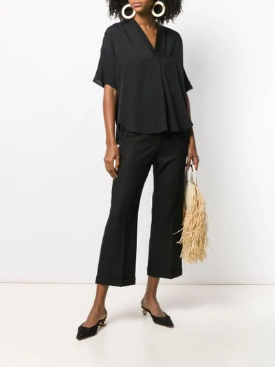 Shop Vince Loose-fit Blouse In Black