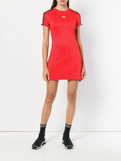 Shop Adidas Originals By Alexander Wang Aw T-shirt Dress In Red