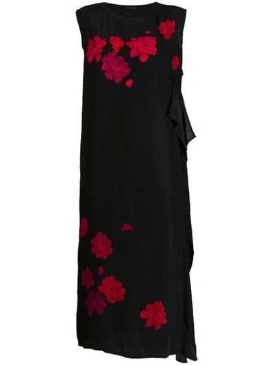 Shop Yohji Yamamoto Floral Print Shift Dress In 1