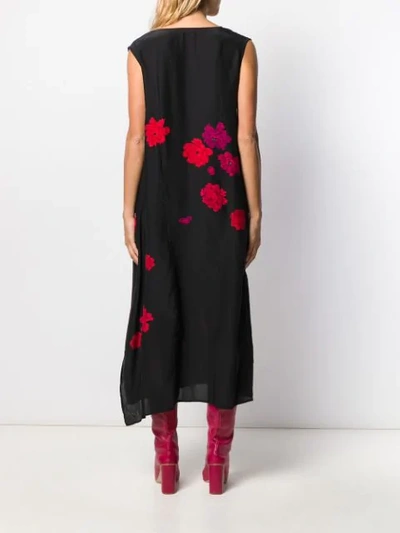 Shop Yohji Yamamoto Floral Print Shift Dress In 1