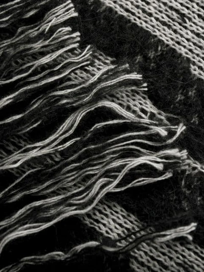 Shop Liu •jo Zebra Intarsia-knit Cardigan In Black
