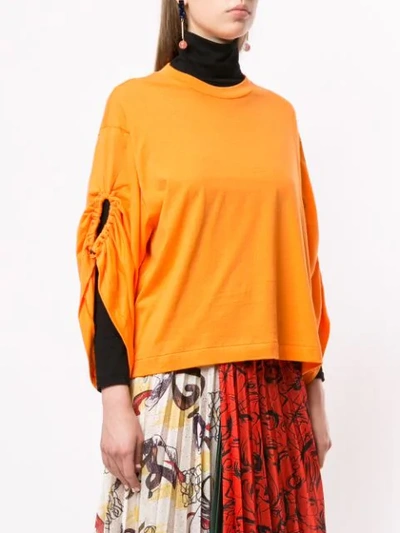 Shop Toga Drawstring T-shirt In Orange