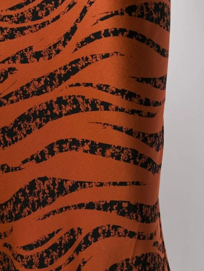 Shop Anine Bing Bar Zebra Skirt In Orange