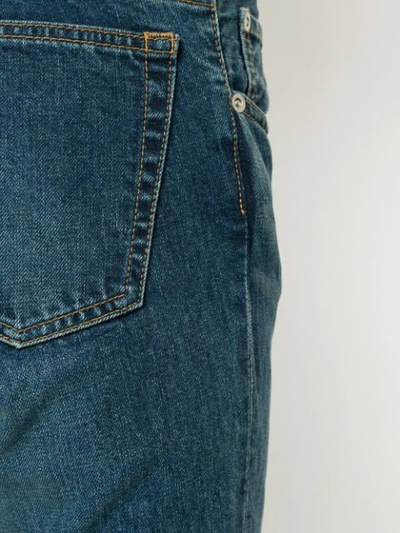 Shop Sacai Slim Cropped Jeans - Blue