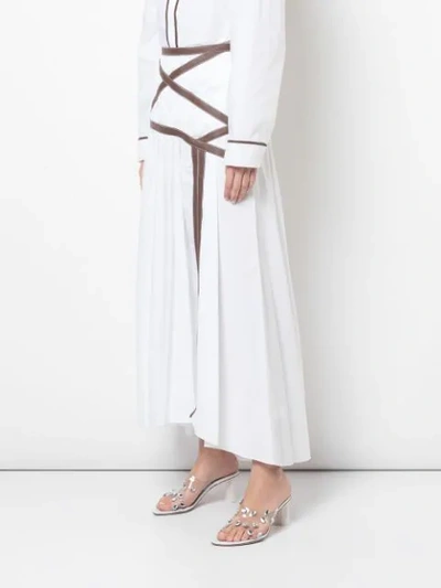 Shop Rosie Assoulin Applesauce Criss Cross Maxi Skirt In White