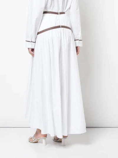 Shop Rosie Assoulin Applesauce Criss Cross Maxi Skirt In White