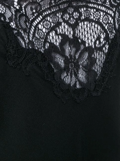Shop Gold Hawk Lace Detail Slip Dress In Black