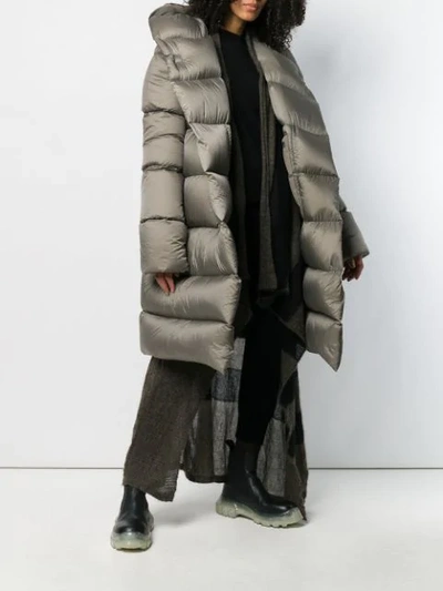 Shop Rick Owens Oversized Padded Coat In Ro19fv34 Dust
