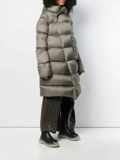 Shop Rick Owens Oversized Padded Coat In Ro19fv34 Dust