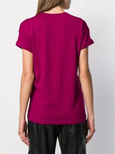 Shop Tom Ford Knitted Roll Sleeves T-shirt In Pink